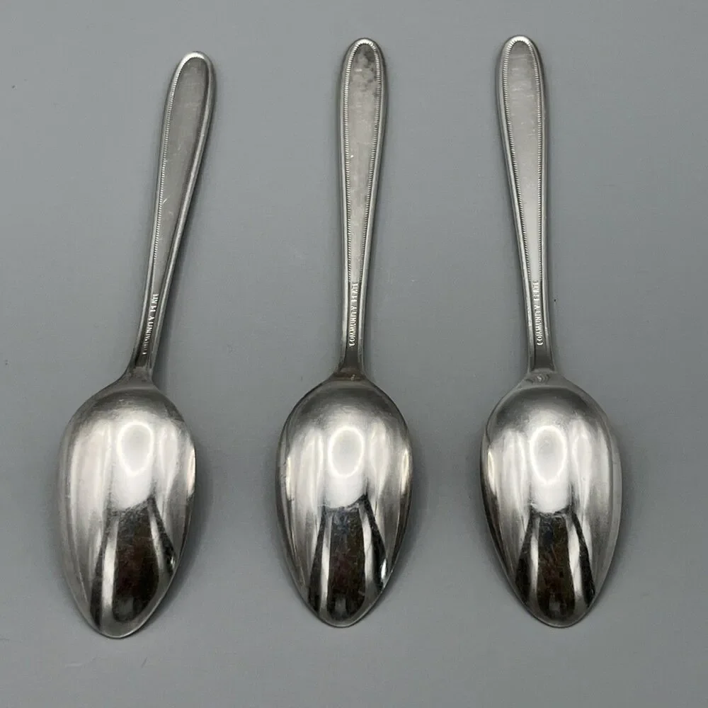 Vtg Oneida Community Grosvenor Set of 3 Youth Spoons 5
